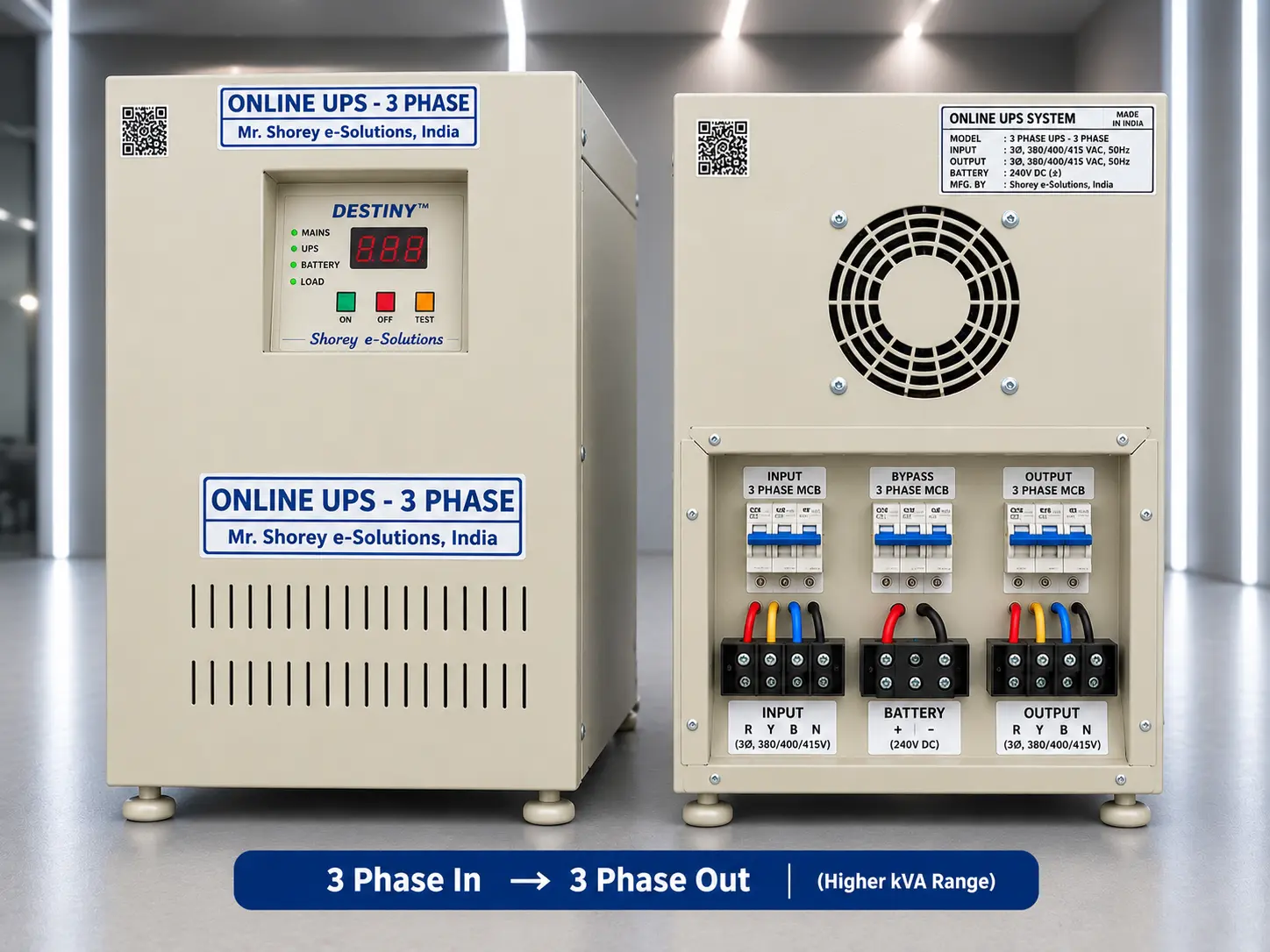 Three Phase Input Output Online UPS Manufacturer